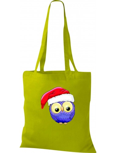 Kinder Tasche, Eule Owl Weihnachten Christmas Winter Schnee Tiere Tier Natur, Tasche Beutel Shopper, kiwi