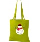 Kinder Tasche, Schneemann Snowman Weihnachten Christmas Winter Schnee Tiere Tier Natur, Tasche Beutel Shopper, kiwi