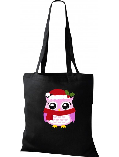 Kinder Tasche, Eule Owl Weihnachten Christmas Winter Schnee Tiere Tier Natur, Tasche Beutel Shopper