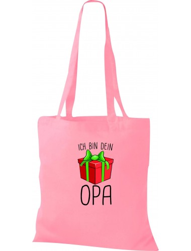 Kinder Tasche, Ich bin dein Geschenk Opa Weihnachten Geburtstag, Tasche Beutel Shopper, rosa