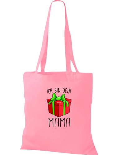 Kinder Tasche, Ich bin dein Geschenk Mama Weihnachten Geburtstag, Tasche Beutel Shopper, rosa