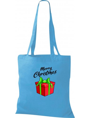 Kinder Tasche, Merry Christmas Geschenk Frohe Weihnachten, Tasche Beutel Shopper, sky