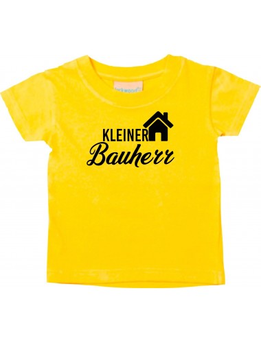 Baby Kids-T, kleiner Bauherr Hausbau zu Haus, gelb, 0-6 Monate