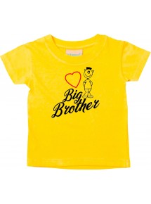 Baby Kids-T, Big Brother Großer Bruder, gelb, 0-6 Monate