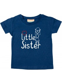 Baby Kids-T, Little Síster Kleine Schwester, navy, 0-6 Monate