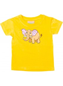Baby Kids-T, Elefant Elephant Tiere Tier Natur, gelb, 0-6 Monate