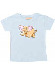 Baby Kids-T, Elefant Elephant Tiere Tier Natur, hellblau, 0-6 Monate