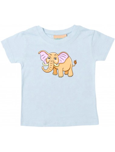 Baby Kids-T, Elefant Elephant Tiere Tier Natur, hellblau, 0-6 Monate