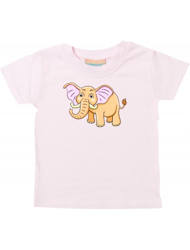 Baby Kids-T, Elefant Elephant Tiere Tier Natur, rosa, 0-6 Monate