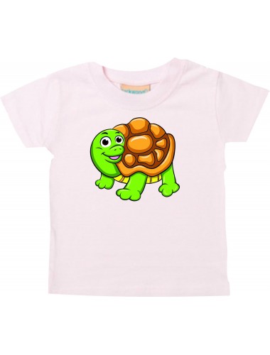 Baby Kids-T, Schildkröte Turtle Tiere Tier Natur, rosa, 0-6 Monate