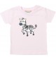 Baby Kids-T, Zebra Tiere Tier Natur, rosa, 0-6 Monate