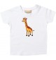Baby Kids-T, Giraffe Tiere Tier Natur, weiss, 0-6 Monate