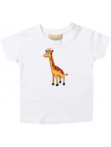 Baby Kids-T, Giraffe Tiere Tier Natur, weiss, 0-6 Monate