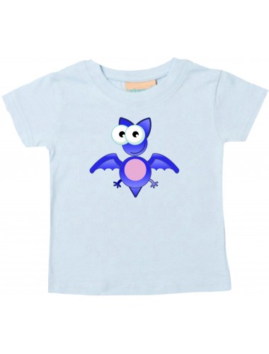 Baby Kids-T, Fledermaus Bat Tiere Tier Natur, hellblau, 0-6 Monate