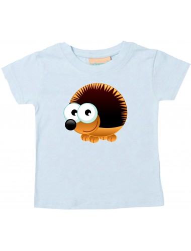 Baby Kids-T, Igel Hedgehog Tiere Tier Natur, hellblau, 0-6 Monate