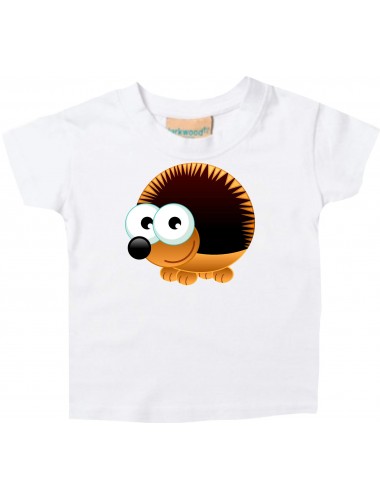 Baby Kids-T, Igel Hedgehog Tiere Tier Natur, weiss, 0-6 Monate