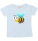 Baby Kids-T, Biene Wespe Bee Tiere Tier Natur, hellblau, 0-6 Monate