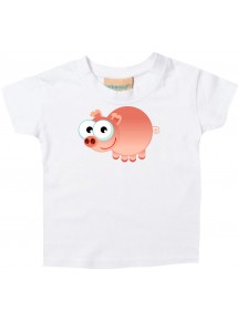 Baby Kids-T, Schwein Ferkel Pig Tiere Tier Natur, weiss, 0-6 Monate