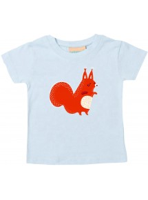 Baby Kids-T, Fuchs Fox Tiere Tier Natur, hellblau, 0-6 Monate