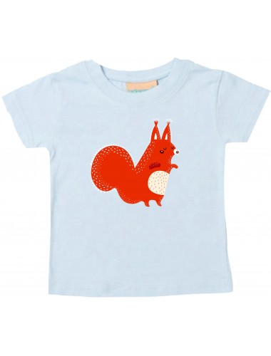 Baby Kids-T, Fuchs Fox Tiere Tier Natur, hellblau, 0-6 Monate