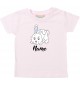 Baby Kids-T, Hase Häschen Hoppelhase mit Wunschnamen Tiere Tier Natur, rosa, 0-6 Monate