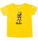 Baby Kids-T, Katze Kater Kätzchen Cat mit Wunschnamen Tiere Tier Natur, gelb, 0-6 Monate