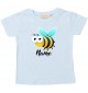 Baby Kids-T, Biene Wespe Bee mit Wunschnamen Tiere Tier Natur, hellblau, 0-6 Monate