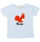 Baby Kids-T, Fuchs Fox mit Wunschnamen Tiere Tier Natur, hellblau, 0-6 Monate