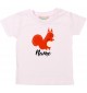 Baby Kids-T, Fuchs Fox mit Wunschnamen Tiere Tier Natur, rosa, 0-6 Monate