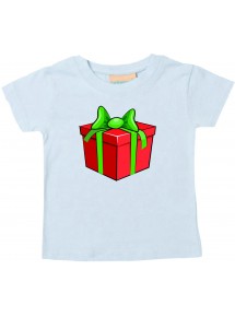 Baby Kids-T, Geschenk Präsent Mitbringsel Weihnachten Christmas Winter Schnee Tiere Tier Natur, hellblau, 0-6 Monate