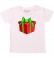 Baby Kids-T, Geschenk Präsent Mitbringsel Weihnachten Christmas Winter Schnee Tiere Tier Natur, rosa, 0-6 Monate