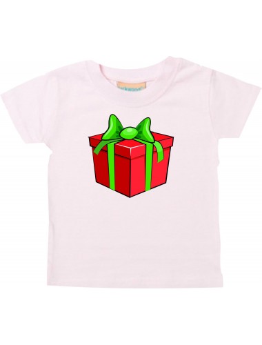 Baby Kids-T, Geschenk Präsent Mitbringsel Weihnachten Christmas Winter Schnee Tiere Tier Natur, rosa, 0-6 Monate