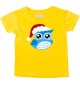 Baby Kids-T, Eule Owl Weihnachten Christmas Winter Schnee Tiere Tier Natur, gelb, 0-6 Monate