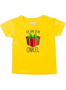Baby Kids-T, Ich bin dein Geschenk Onkel Weihnachten Geburtstag, gelb, 0-6 Monate