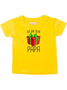 Baby Kids-T, Ich bin dein Geschenk Papa Weihnachten Geburtstag, gelb, 0-6 Monate