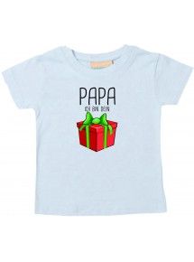 Baby Kids-T, Papa ich bin dein Geschenk Weihnachten Geburtstag, hellblau, 0-6 Monate