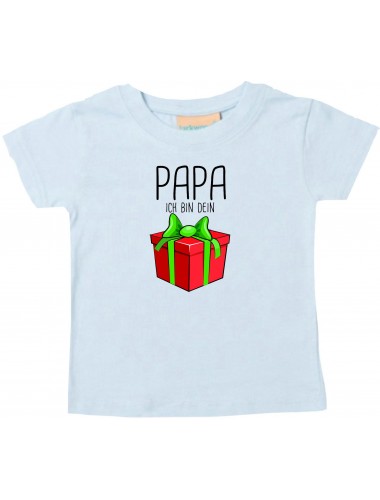 Baby Kids-T, Papa ich bin dein Geschenk Weihnachten Geburtstag, hellblau, 0-6 Monate