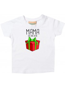 Baby Kids-T, Mama ich bin dein Geschenk Weihnachten Geburtstag, weiss, 0-6 Monate