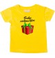 Baby Kids-T, Frohe Weihnachten Geschenk Merry Christmas, gelb, 0-6 Monate