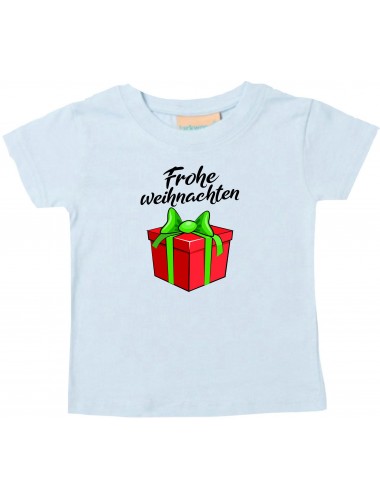 Baby Kids-T, Frohe Weihnachten Geschenk Merry Christmas, hellblau, 0-6 Monate