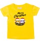 Baby Kids-T, Merry Christmas Eule Frohe Weihnachten, gelb, 0-6 Monate