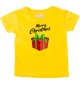 Baby Kids-T, Merry Christmas Geschenk Frohe Weihnachten, gelb, 0-6 Monate