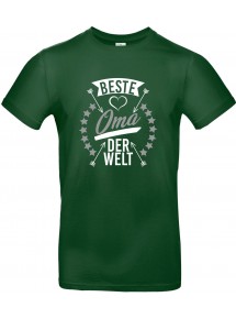 Unisex T Shirt, beste Oma der Welt, Familie, grün, L