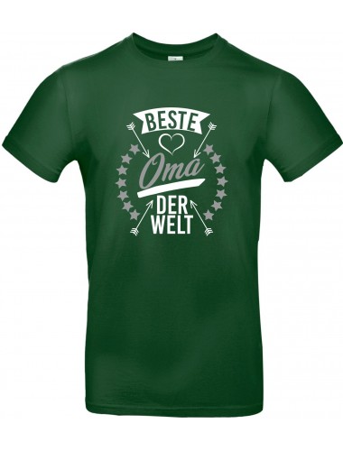 Unisex T Shirt, beste Oma der Welt, Familie, grün, L