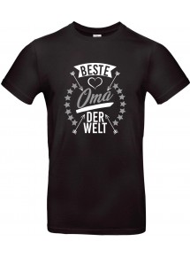 Unisex T Shirt, beste Oma der Welt, Familie, schwarz, L