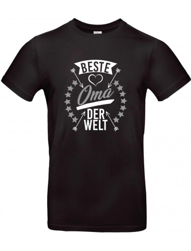 Unisex T Shirt, beste Oma der Welt, Familie, schwarz, L