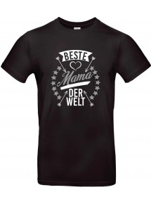 Unisex T Shirt, beste Mama der Welt, Familie, schwarz, L