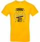 Unisex T Shirt, bester Papa der Welt, Familie, gelb, L