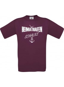 Männer-Shirt Heimathafen Schalke  kult, burgundy, Größe L