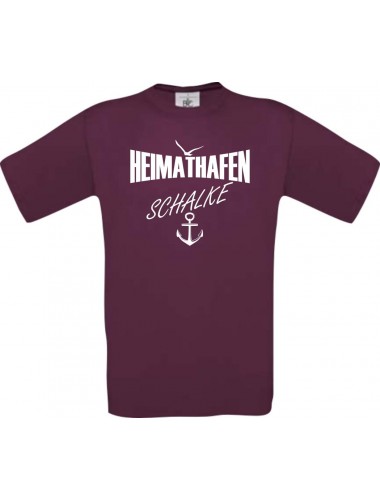 Männer-Shirt Heimathafen Schalke  kult, burgundy, Größe L